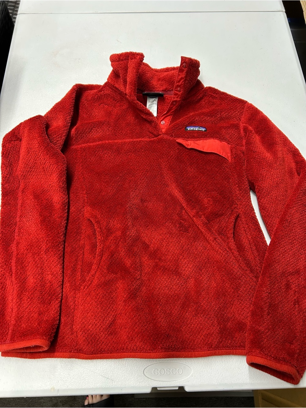 Patagonia Red Snap-Front Fleece Pullover
